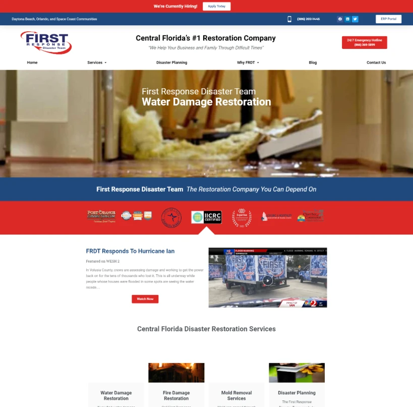restoration water damage website